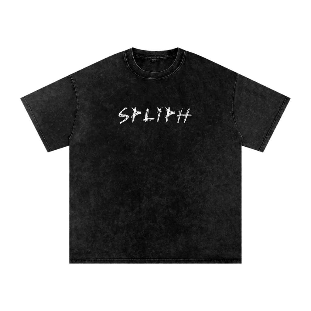 Snow Washed Oversized Cotton T-Shirt